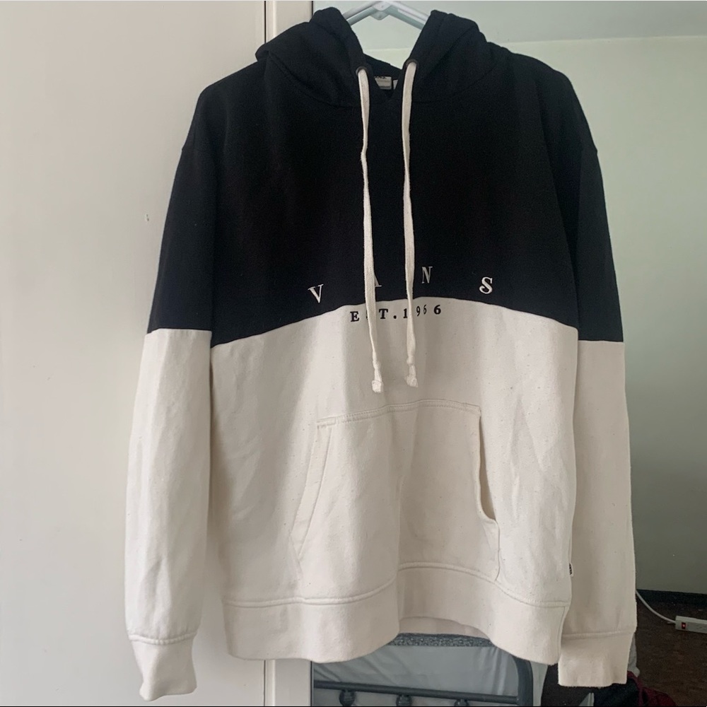 Vans black and white hoodie